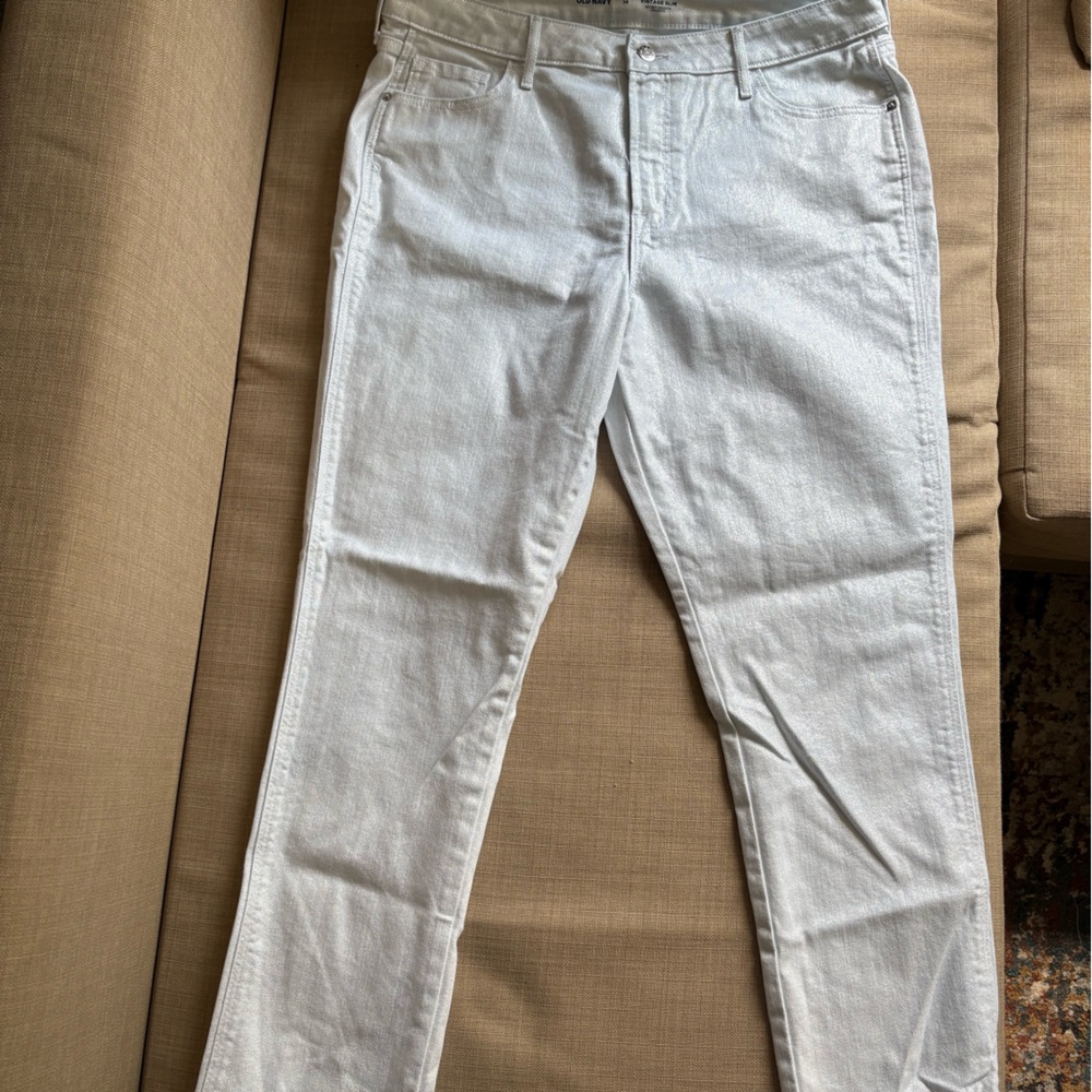 Old Navy Vintage Slim Coated High-Rise Jeans - Light Gray